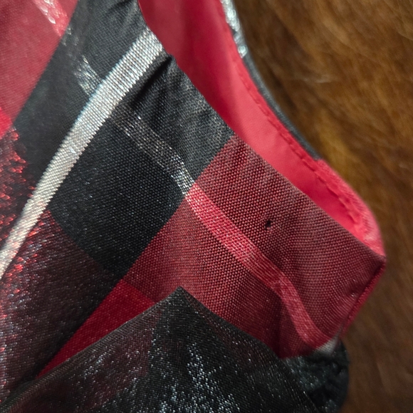 Bonnie Jean Red Plaid Dress with Black Accents - Picture 4 of 7